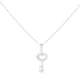 MADRID- תליון מפתח משובץ יהלומים